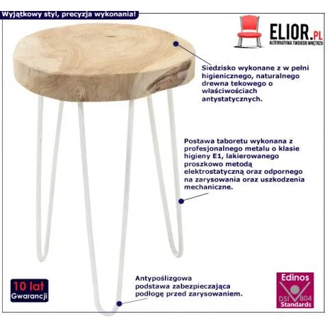 Fotografia Taboret Galaxy - biały z kategorii Taborety