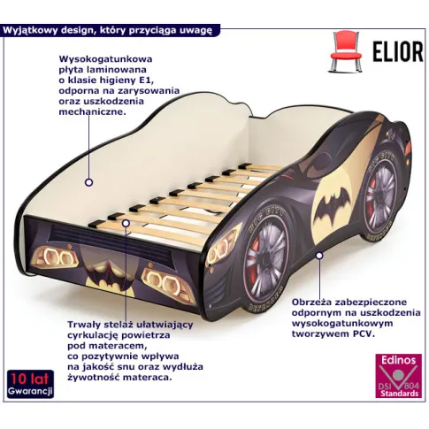 Łóżko dziecięce batman Dantino