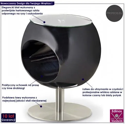 Fotografia Awangardowa ława Bohosa - czarna z kategorii Stoliki kawowe