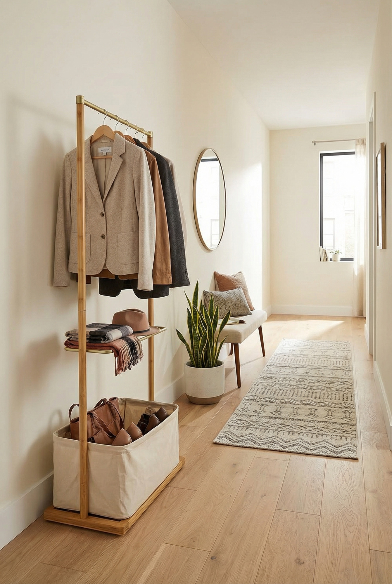 Wizualizacja przedpokoju z wieszakiem Simpel