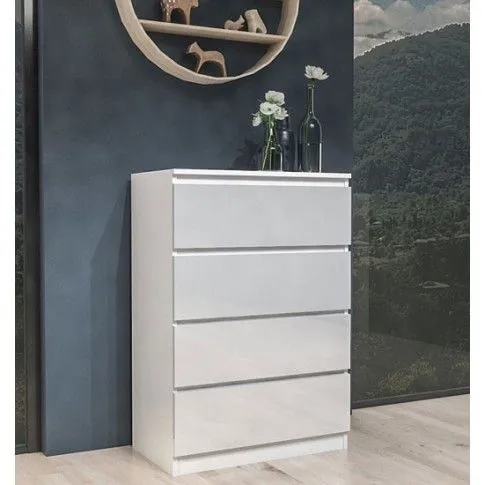 Zdjęcie lakierowana biała komoda Sulli 2X | Edinos.pl