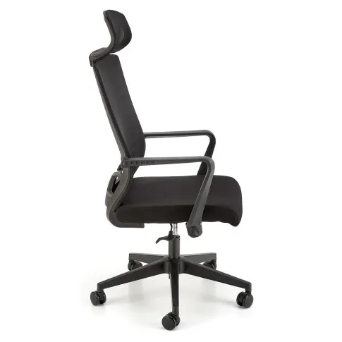 Czarny fotel tapicerowany Luxurion