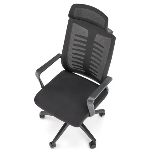 Czarny fotel tapicerowany Luxurion