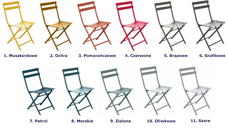 Nowoczesne składane krzesło do ogródka restauracyjnego Tuvo 3X