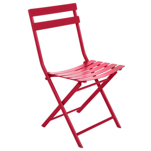 Czerwone składane krzesło ogrodowe Tuvo 3X