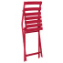 Czerwone składane krzesło tarasowe Tuvo 3X