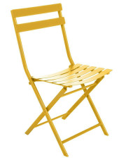 Musztardowe składane krzesło ogrodowe - Tuvo 3X w sklepie Edinos.pl