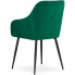 2 sztuki zielonych aksamitnych metalowych krzeseł do jadalnio koruco