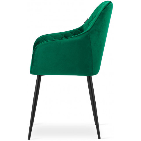 2x zielone welurowe krzesło do jadalni koruco