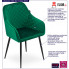 infografika zestawu 2 aksamitnych zielonych krzeseł koruco