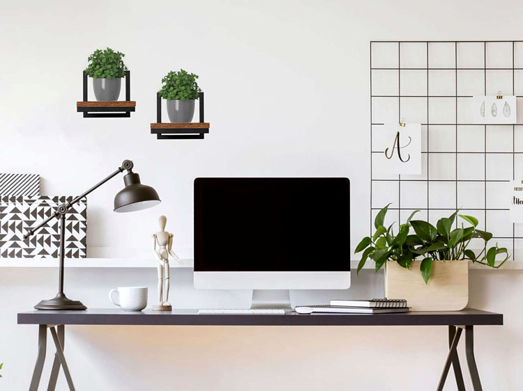 Wizualizacja aranżacji z loftowym kwietnikiem Horus 3X