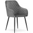 Szare tapicerowane krzesło z podłokietnikami - Koruco 3X
