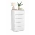 Nowoczesna wysoka biała komoda z szufladami - Tamcha