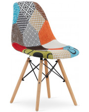 Tapicerowane krzesło kuchenne patchwork - Romero 3X w sklepie Edinos.pl