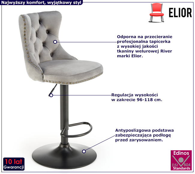 Szary hoker pikowany Forenzo