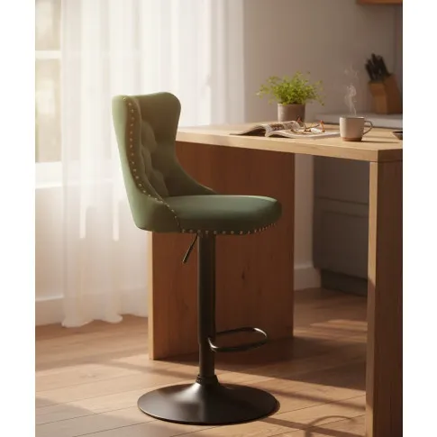 Zielony welurowy hoker glamour pikowany   Forenzo