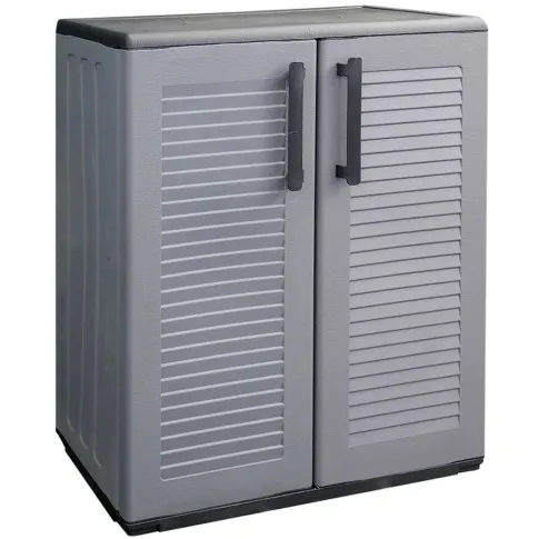 szara szafka gospodarcza z półką ikas 3x