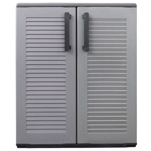 szara zamykana szafka do piwnicy ikas 3x