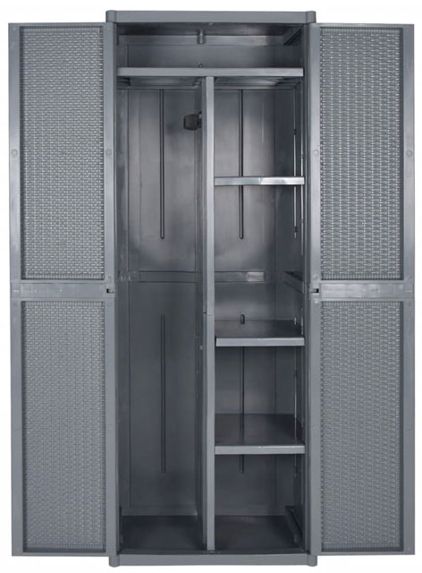 Szara szafa gospodarcza na detergenty Kermi 5X