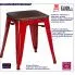 Fotografia Taboret Kimmi - czerwony z kategorii Taborety w stylu industrialnym
