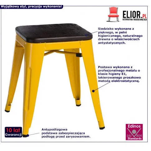 Fotografia Taboret Maye 2X - zółty z kategorii Taborety