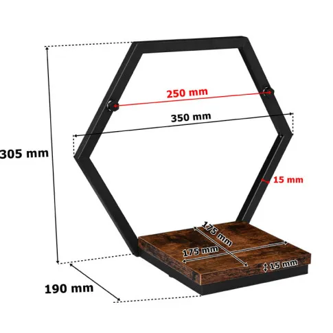 Wymiary kwietnika ściennego Ernil 8X