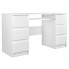 Zdjęcie produktu Białe duże biurko do gabinetu z szufladami - Liner 2X.