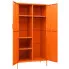metalowa szafa dwudrzwiowa na nóżkach pomarańczowa garu 7x