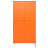 pomarańczowa szafa dwudrzwiowa stalowa wielofunkcyjna garu 7x