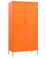 Pomarańczowa stalowa szafa wielofunkcyjna do garażu - Garu 7X w sklepie Edinos.pl