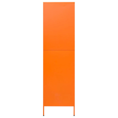 stalowa podwójna metalowa szafa gospodarcza pomarańczowa na detergenty narzędzia garu 7x