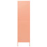różowa stalowa dwudrzwiowa gospodarcza szafa garu 7x