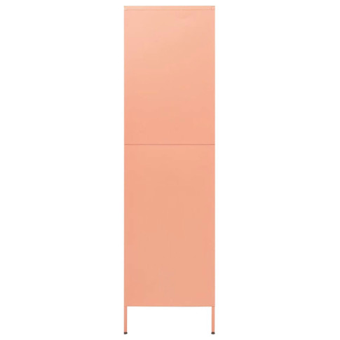 różowa stalowa dwudrzwiowa gospodarcza szafa garu 7x
