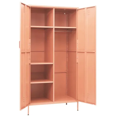 różowa stalowa szafa gospodarcza dwudrzwiowa garu 7x