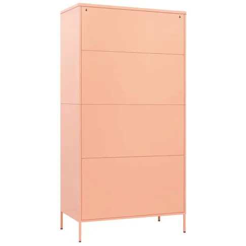 różowa stalowa szafa gospodarcza z półkami garu 7x