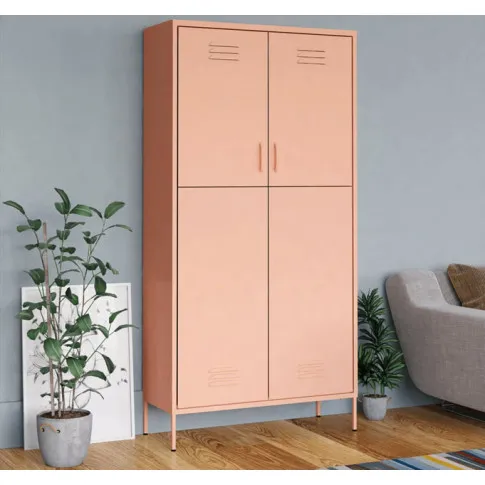 wnętrze z wykorzystaniem dwudrzwiowej szafy wielofunkcyjnej garu 7x róż