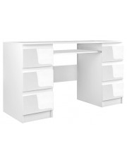Lakierowane biurko Liner 3X - biały połysk w sklepie Edinos.pl