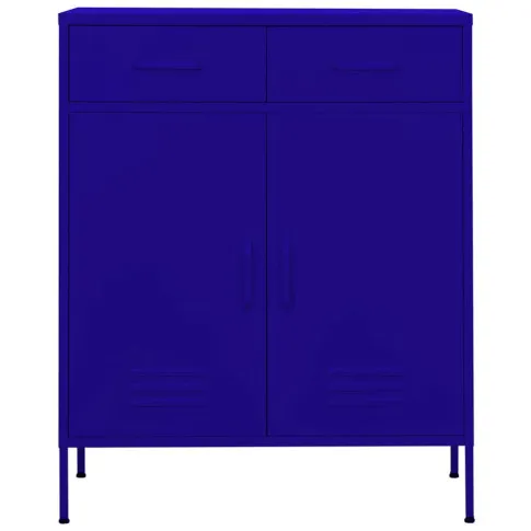 niebieska szafka z szuflada stal garu 3x