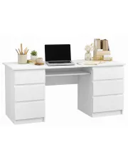 Białe duże biurko w stylu nowoczesnym - Balo 2X w sklepie Edinos.pl