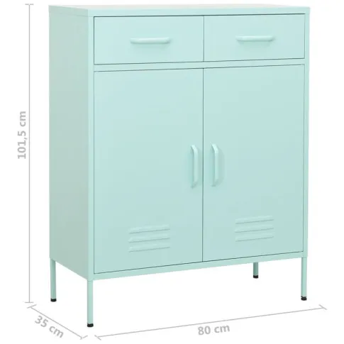 miętowa szafka stalowa do garażu piwnicy garu 3x wymiary