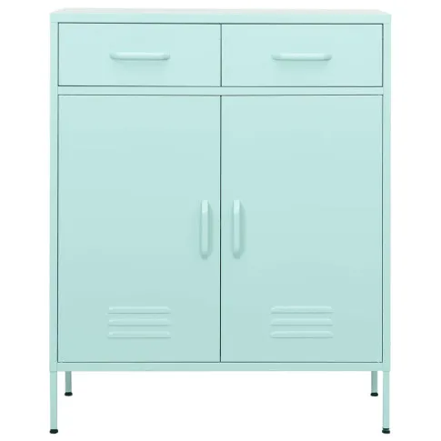 miętowa szafka z szufladami na nóżkach garu 3x