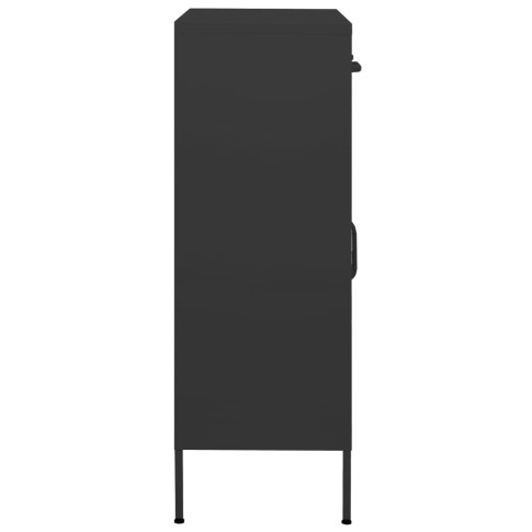 czarna stalowa szafka z szufladami garu 3x