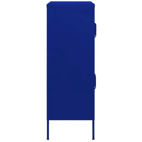 granatowa stalowa szafka na nóżkach do garażu garu 4x