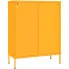 musztardowa stalowa szafka z szufladami do garażu garu 5x