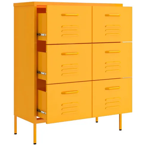 stalowa musztardowa szafka na nóżkach do garażu garu 5x