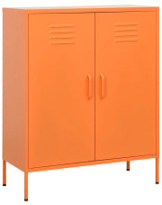 Pomarańczowa stalowa szafka z 2 półkami - Garu 8X w sklepie Edinos.pl