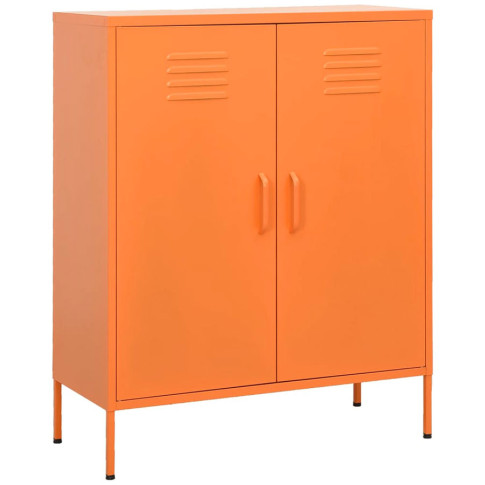 pomarańczowa stalowa szafka wielofunkcyjna dwudrzwiowa industrialna garu 8x