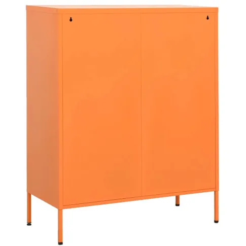 pomarańczowa szafka na nóżkach z 2 szufladami garu 3x