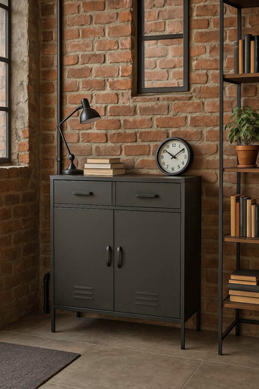 Loftowa szafka stalowa Dova 3x