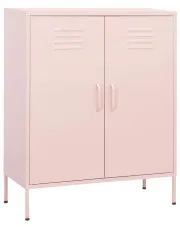 Różowa metalowa szafka do piwnicy dwudrzwiowa - Garu 8X w sklepie Edinos.pl